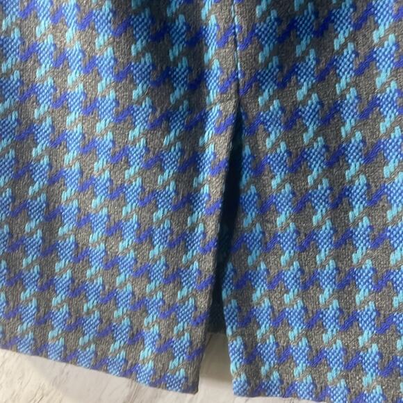 Talbots size 10 Blue and Black womans Houndstooth Pencil Skirt - Picture 4 of 8